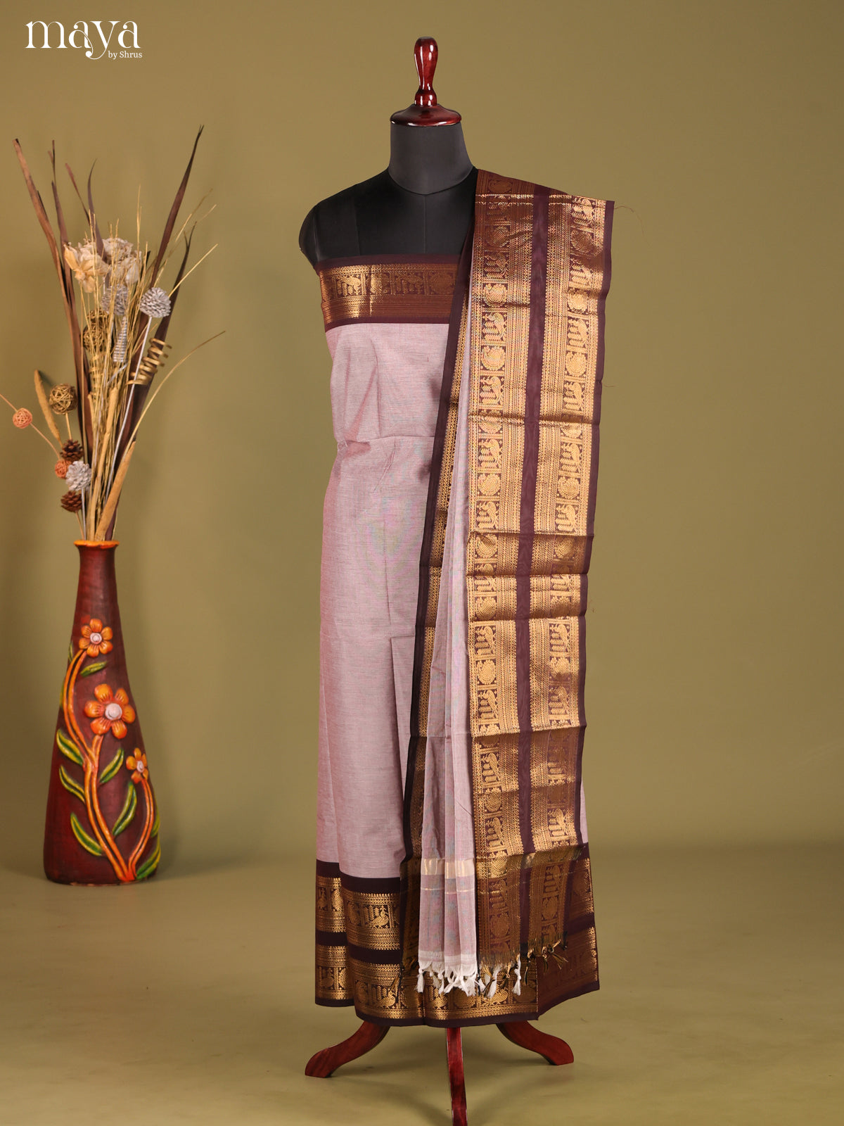 MDE20040 - chettinad top & dupatta combo