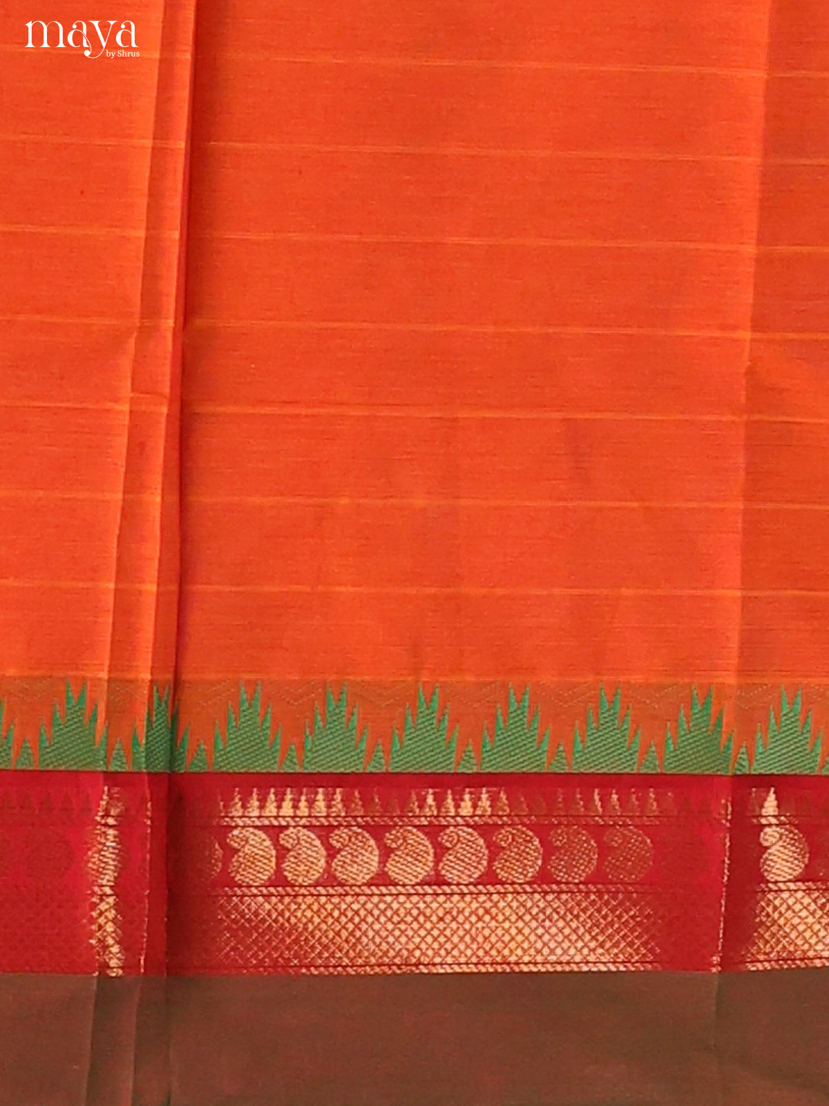 Orange with Purple - chettinad top & dupatta combo