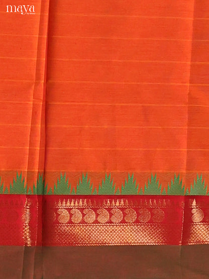 Orange with Purple - chettinad top & dupatta combo
