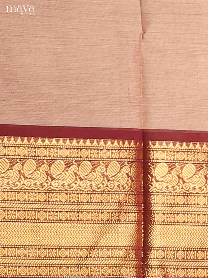Grey & Maroon - chettinad top & dupatta combo