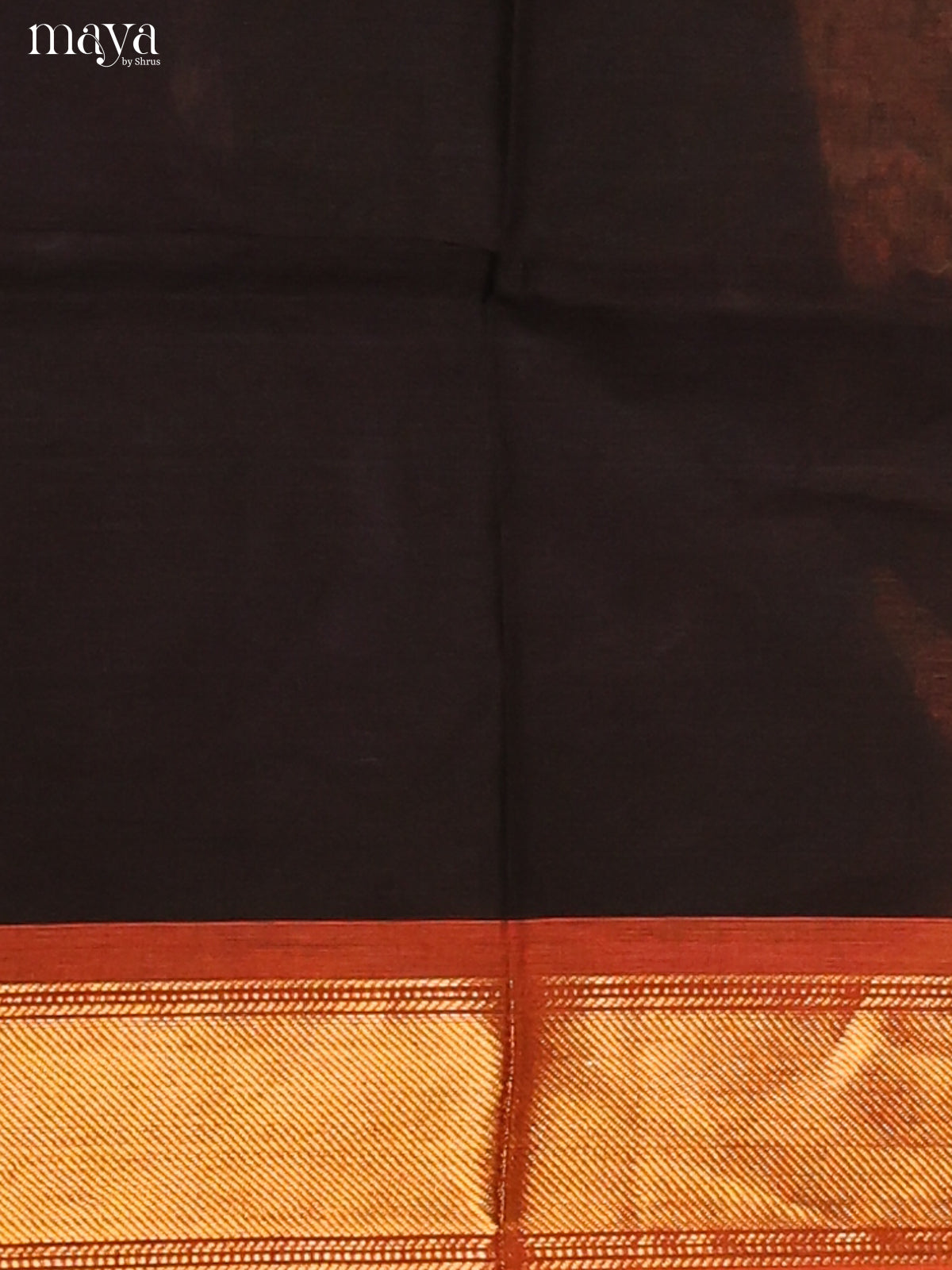 Black & Orange - chettinad top & dupatta combo