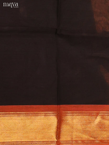 Black & Orange - chettinad top & dupatta combo