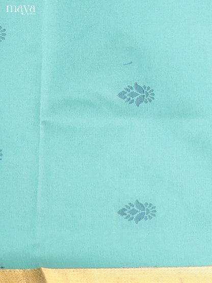 Pastel Blue & Grey- Semi rawsilk salwar