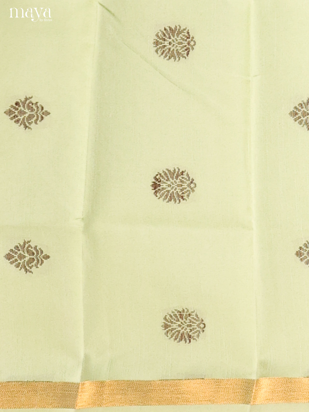 Pista Green & Brown - Semi rawsilk salwar