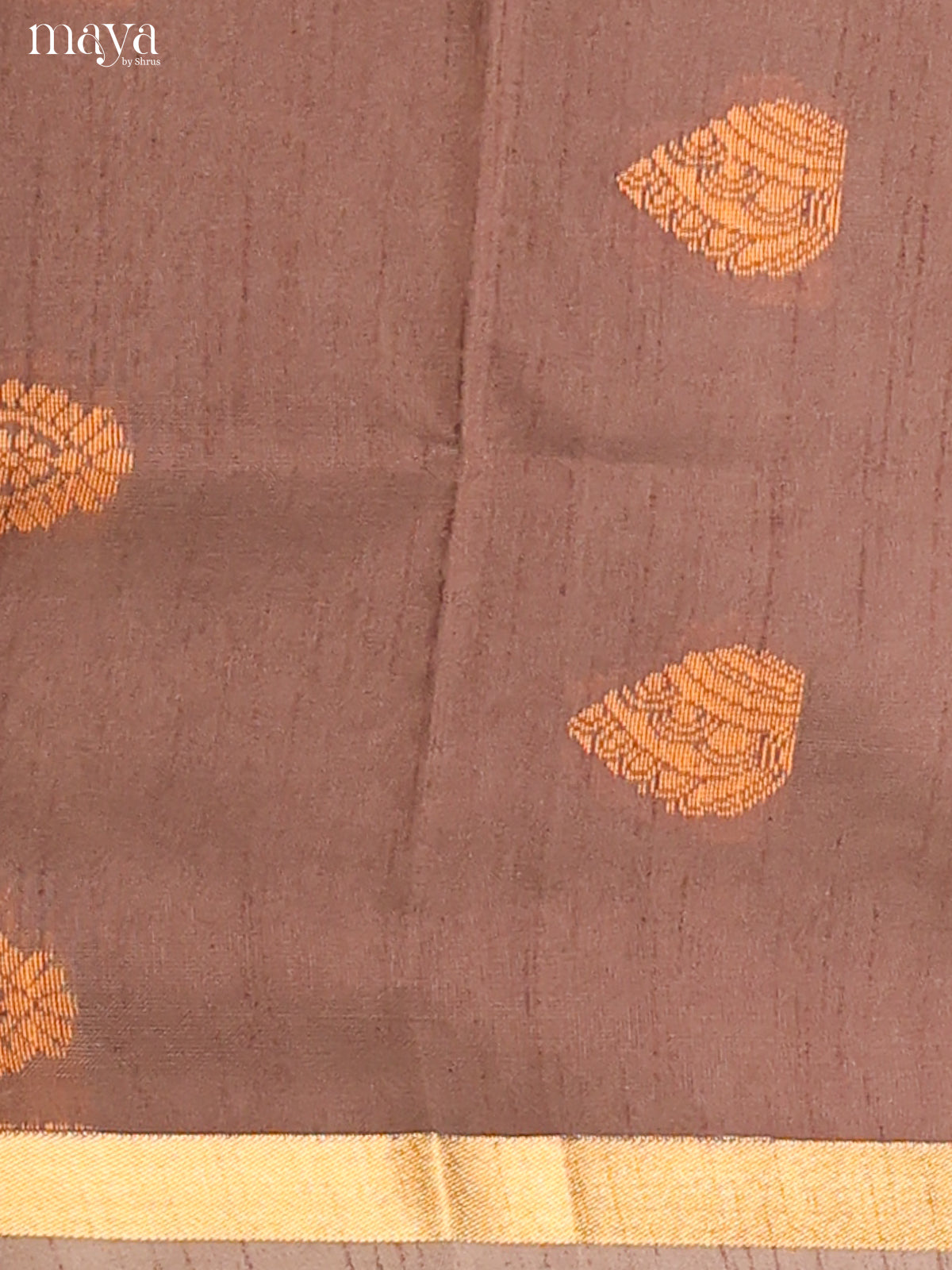 Grey & Orange - Semi rawsilk salwar