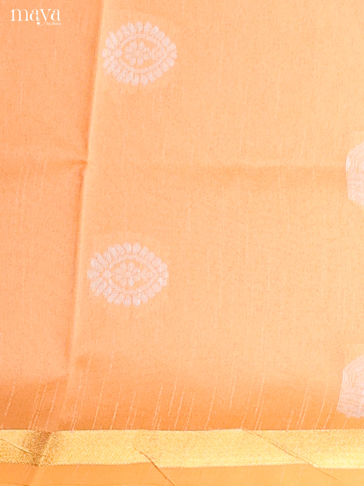 Orange & Cream- Semi rawsilk salwar