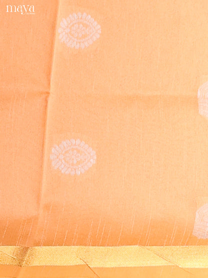 Orange & Cream- Semi rawsilk salwar