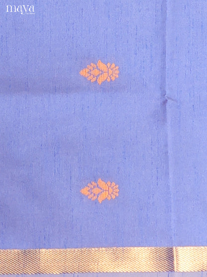 Purple & Orange - Semi rawsilk salwar