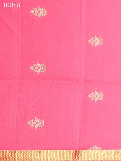 Pink & Light Green- Semi rawsilk salwar