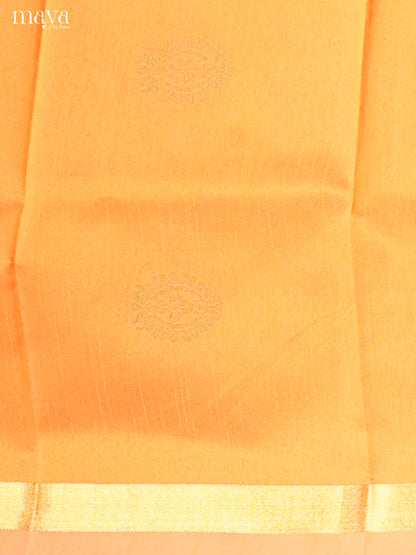 Orange & Green - Semi rawsilk salwar