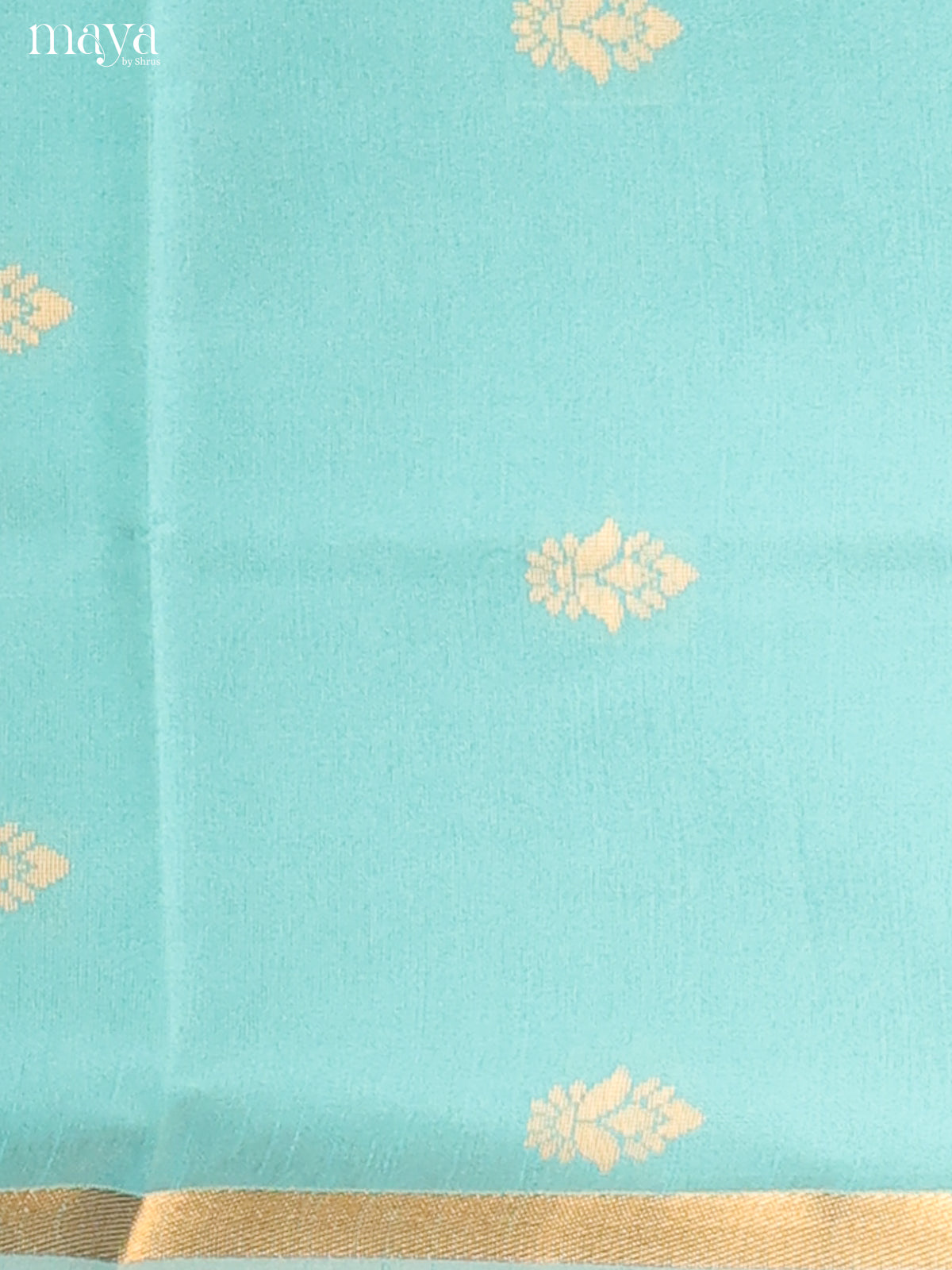 Pastel Blue & peach- Semi rawsilk salwar