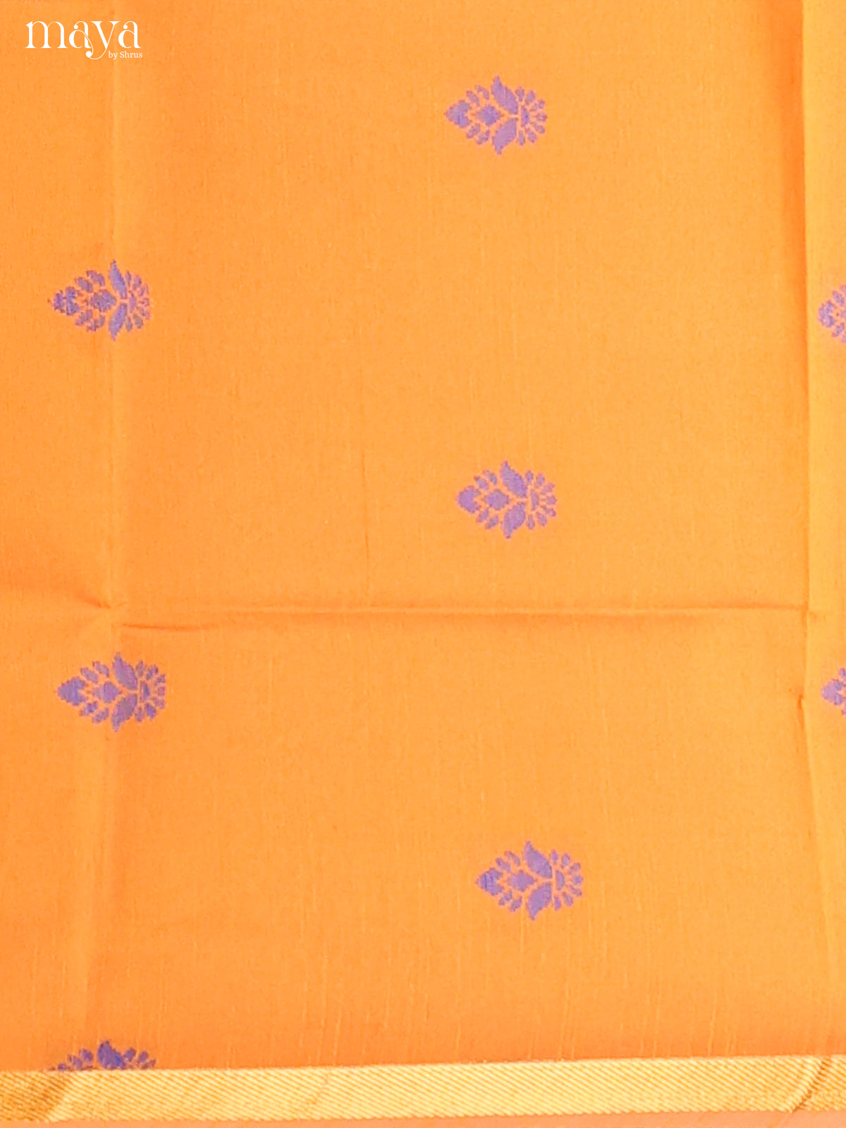 Orange & Blue - Semi rawsilk salwar
