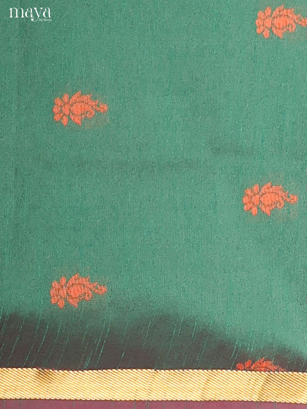 Green & Orange - Semi rawsilk salwar