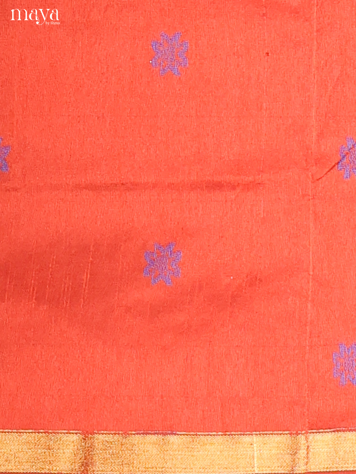 Red & Blue - Semi rawsilk salwar