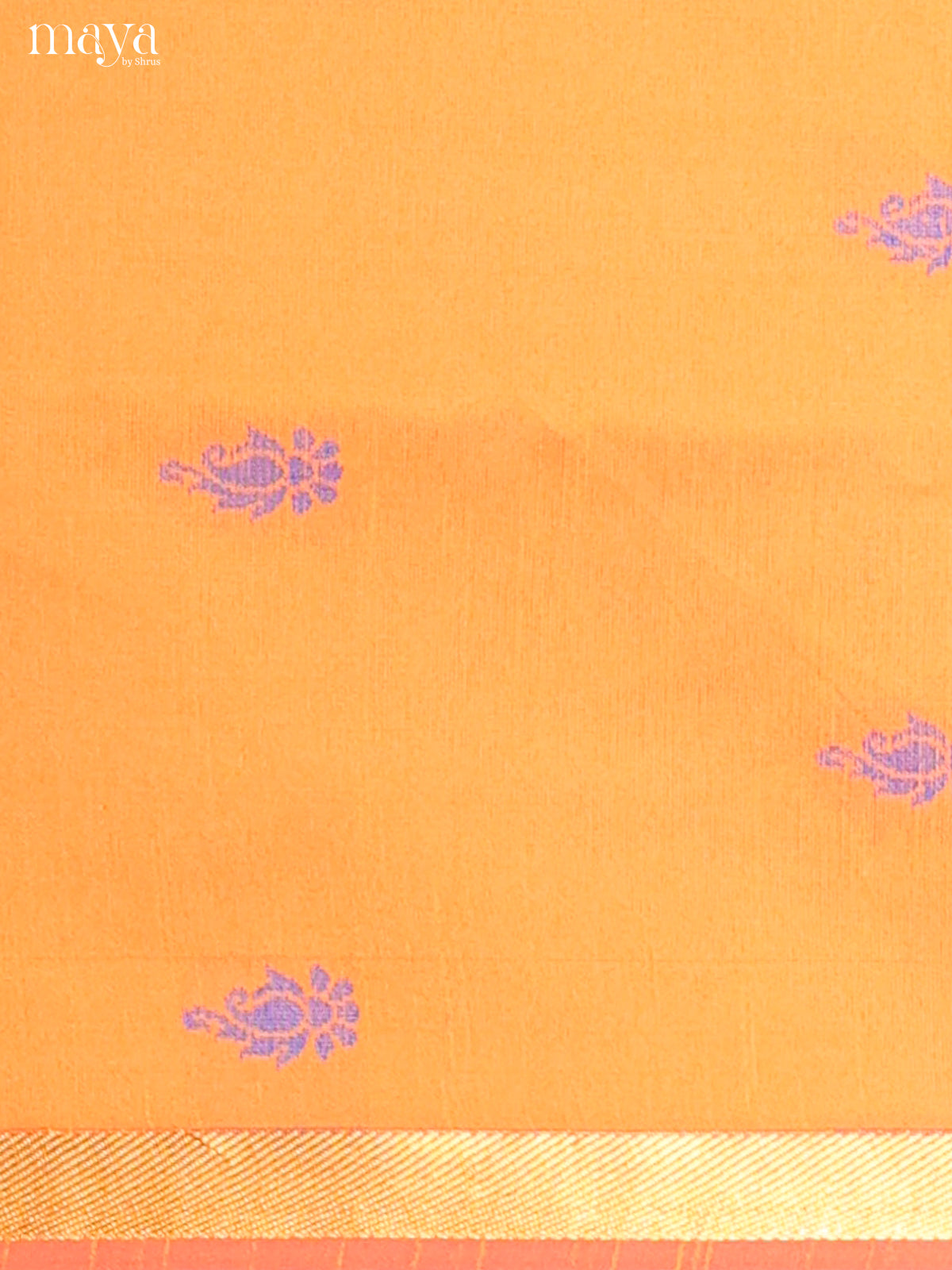 Orange & Violet - Semi rawsilk salwar