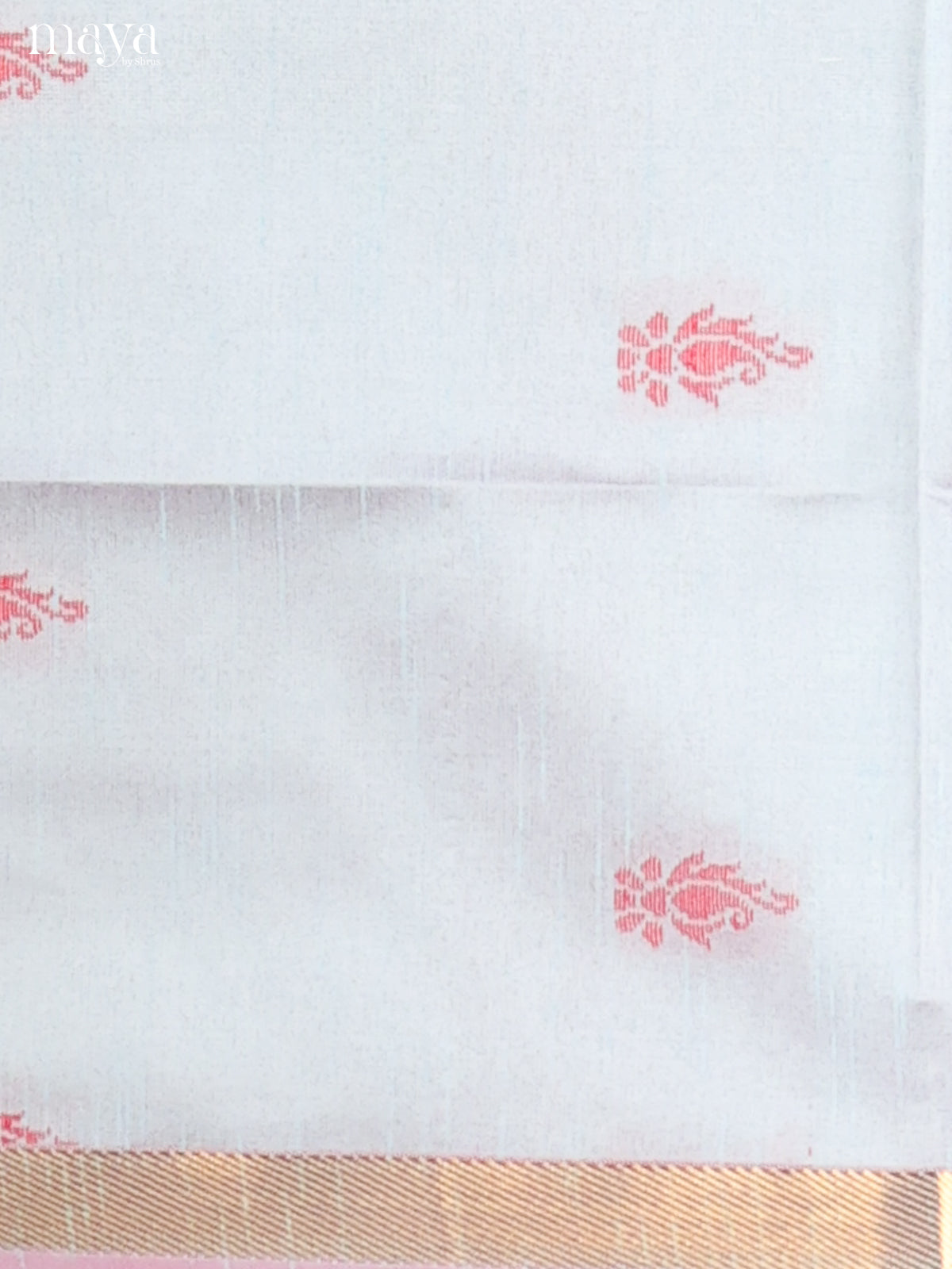 Grey & Red - Semi rawsilk salwar