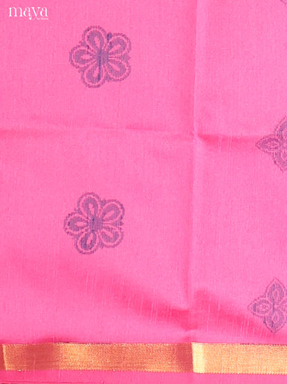 Pink & Violet - Semi rawsilk salwar