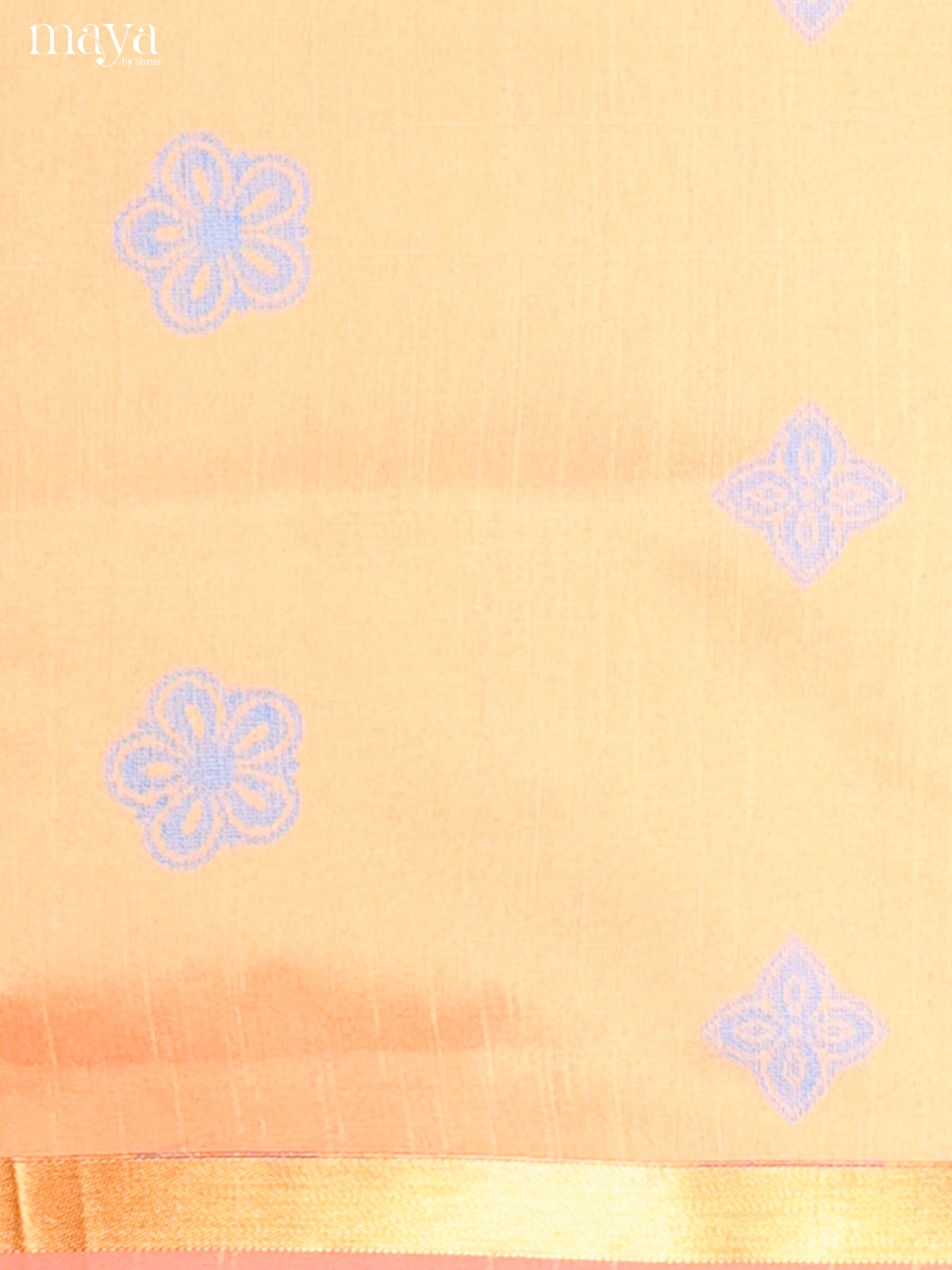 Peach & Purple - Semi rawsilk salwar