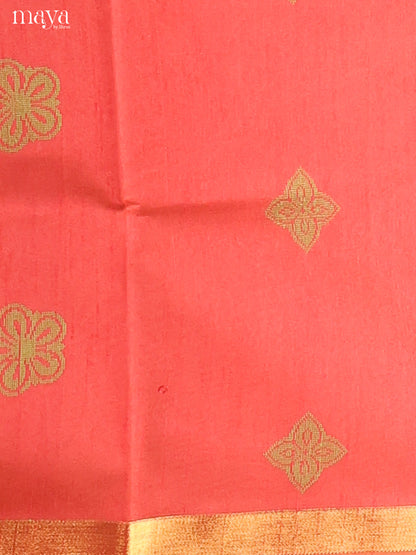 Red & Green - Semi rawsilk salwar