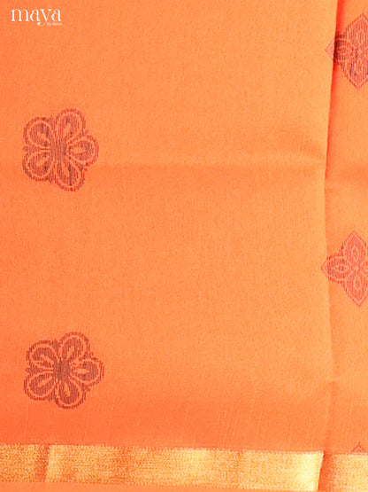 Orange  - Semi rawsilk salwar