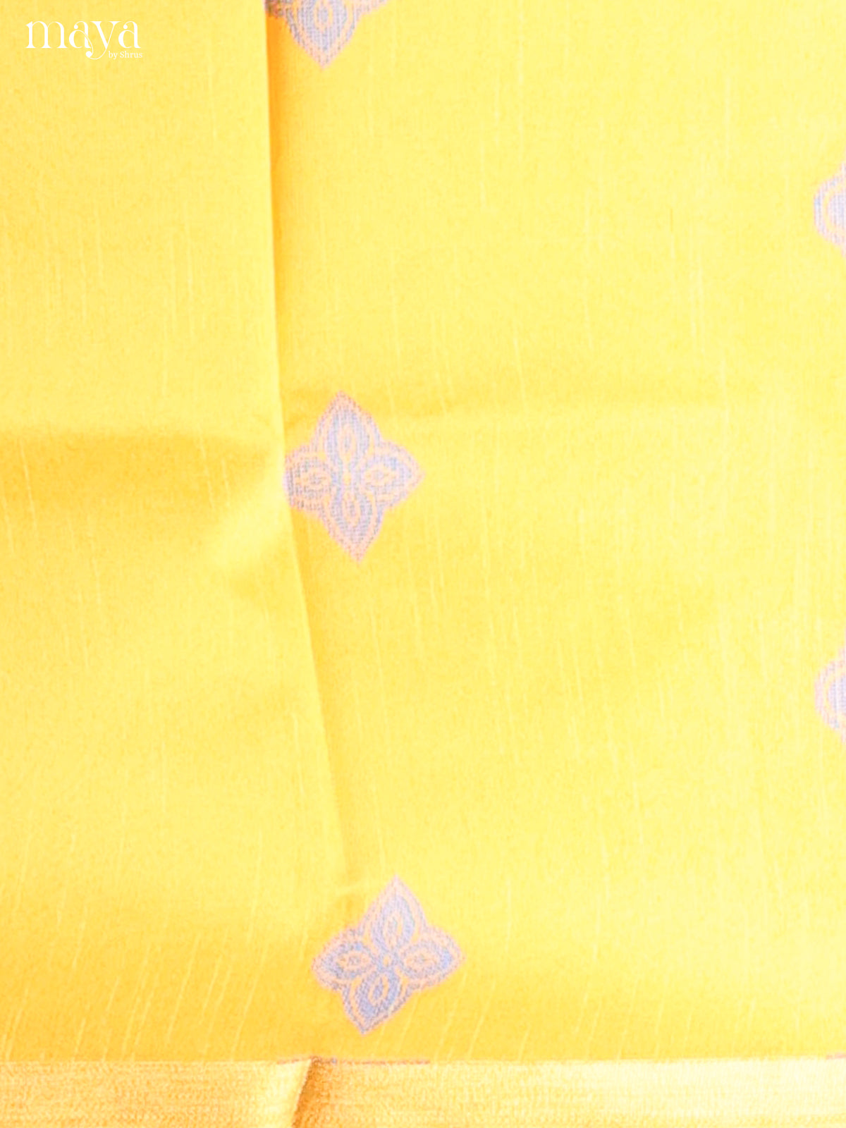 Yellow & Blue - Semi rawsilk salwar