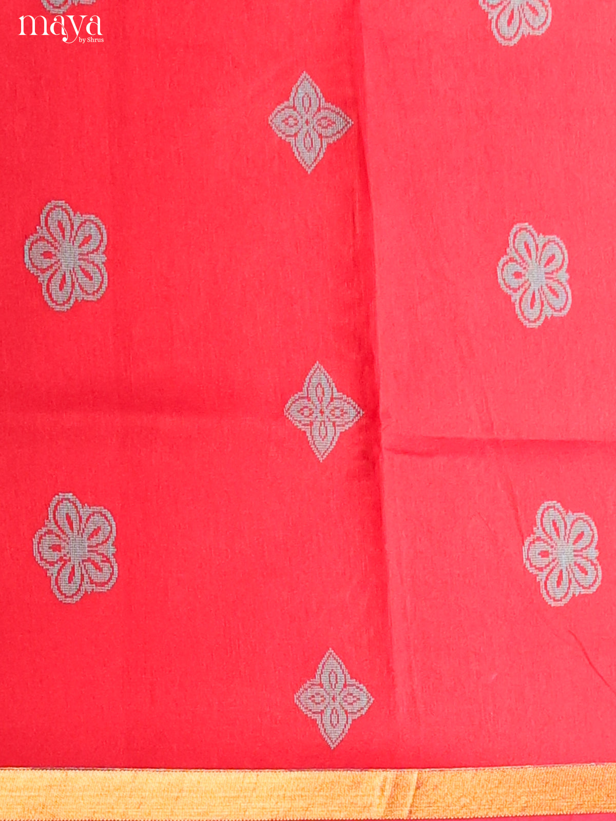 Red & Blue - Semi rawsilk salwar