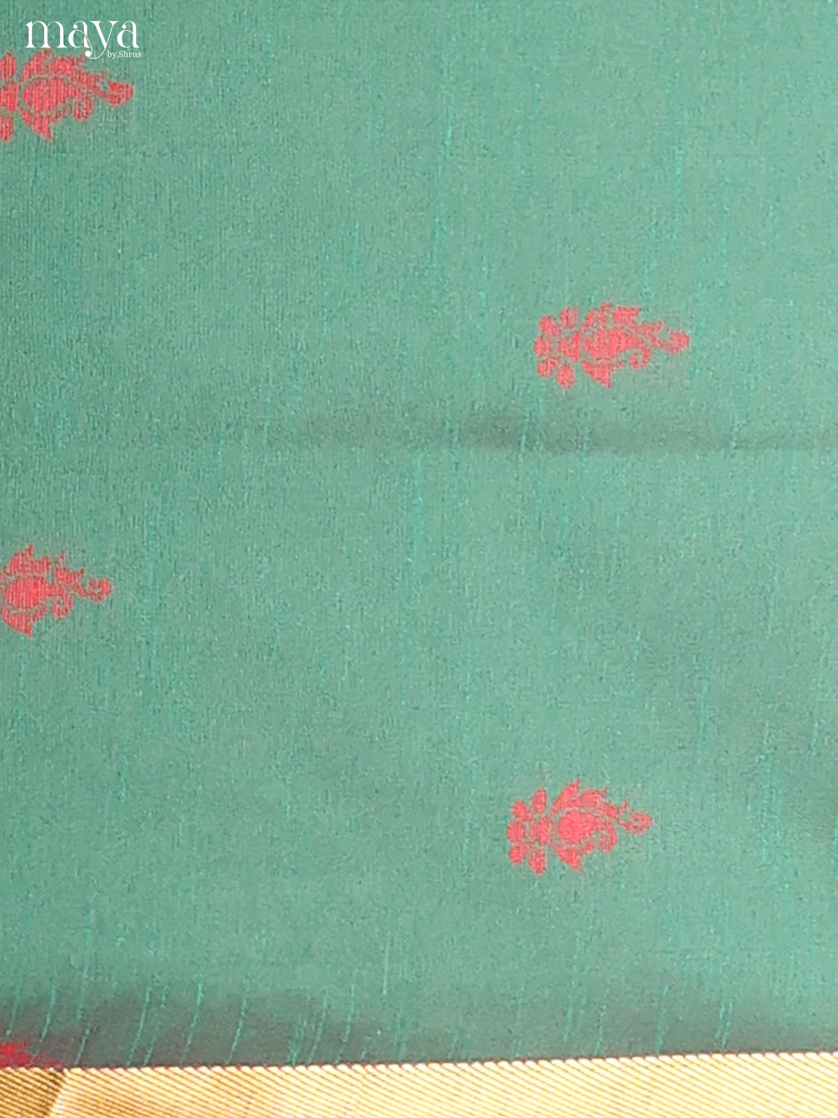Green & Red - Semi rawsilk salwar