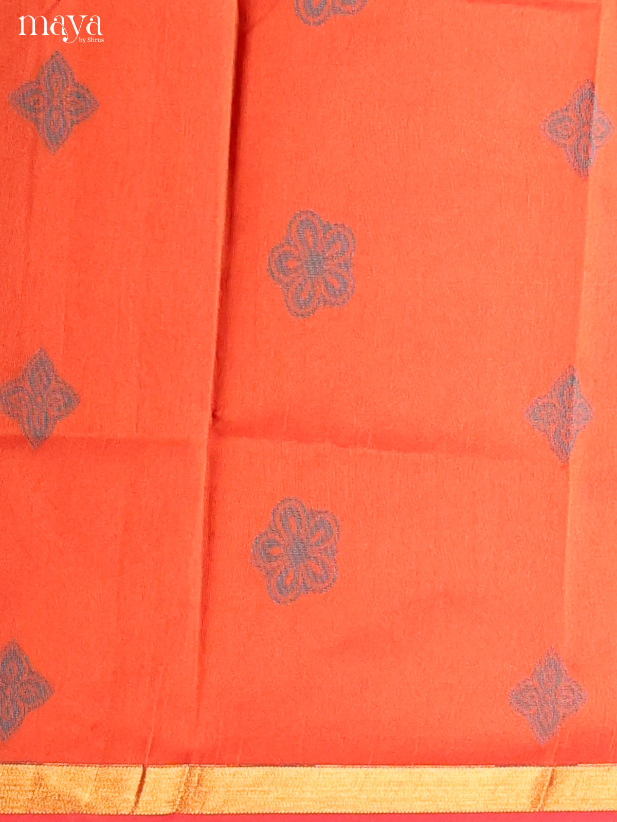 orange & Blue - Semi rawsilk salwar