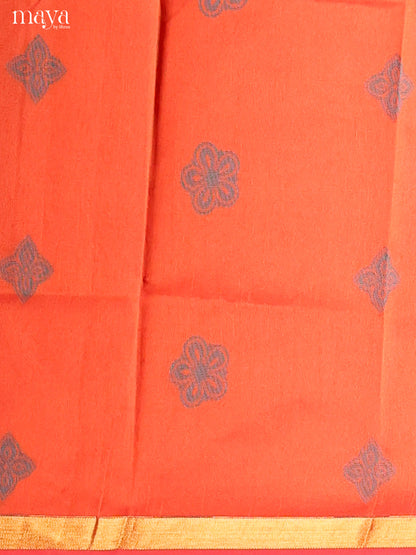 orange & Blue - Semi rawsilk salwar