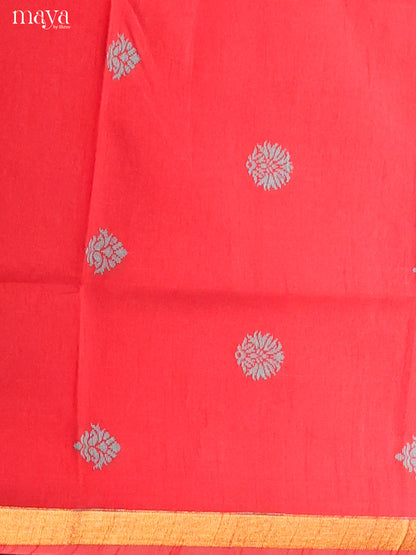 Red & Blue - Semi rawsilk salwar
