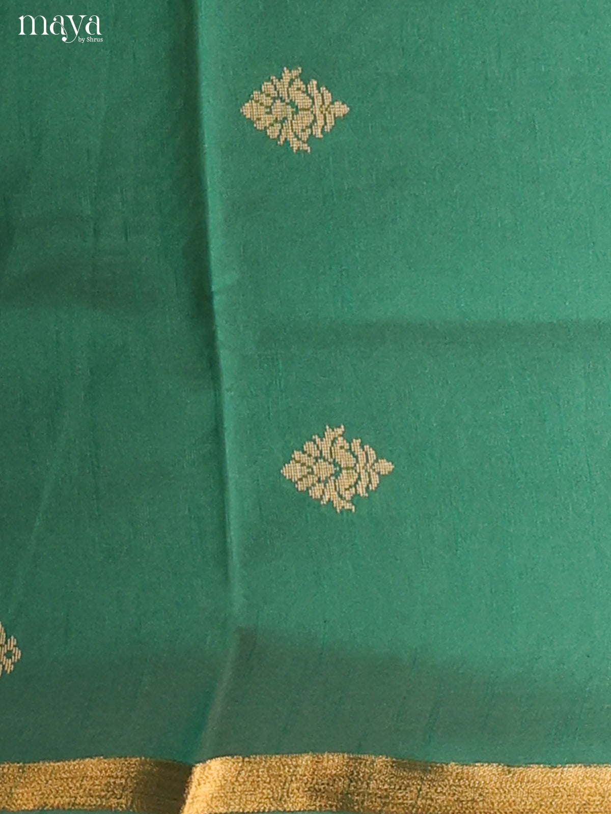 Green & Cream - Semi rawsilk salwar