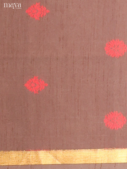 Grey & Reddish Pink - Semi rawsilk salwar
