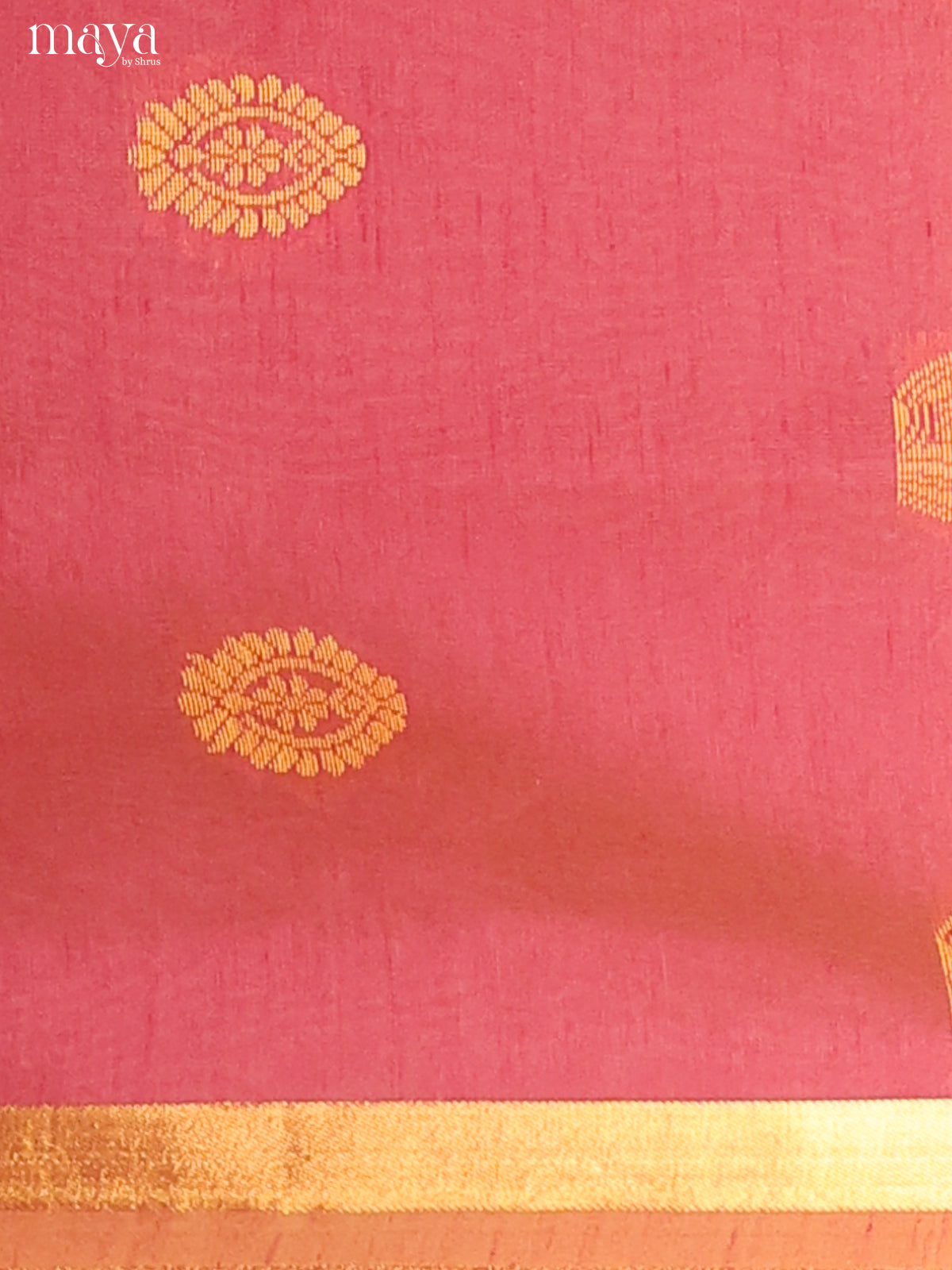 Maroon & Yellow - Semi rawsilk salwar