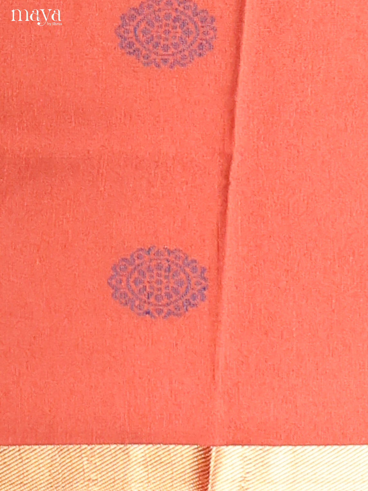 Red & Blue - Semi rawsilk salwar
