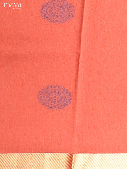 Red & Blue - Semi rawsilk salwar