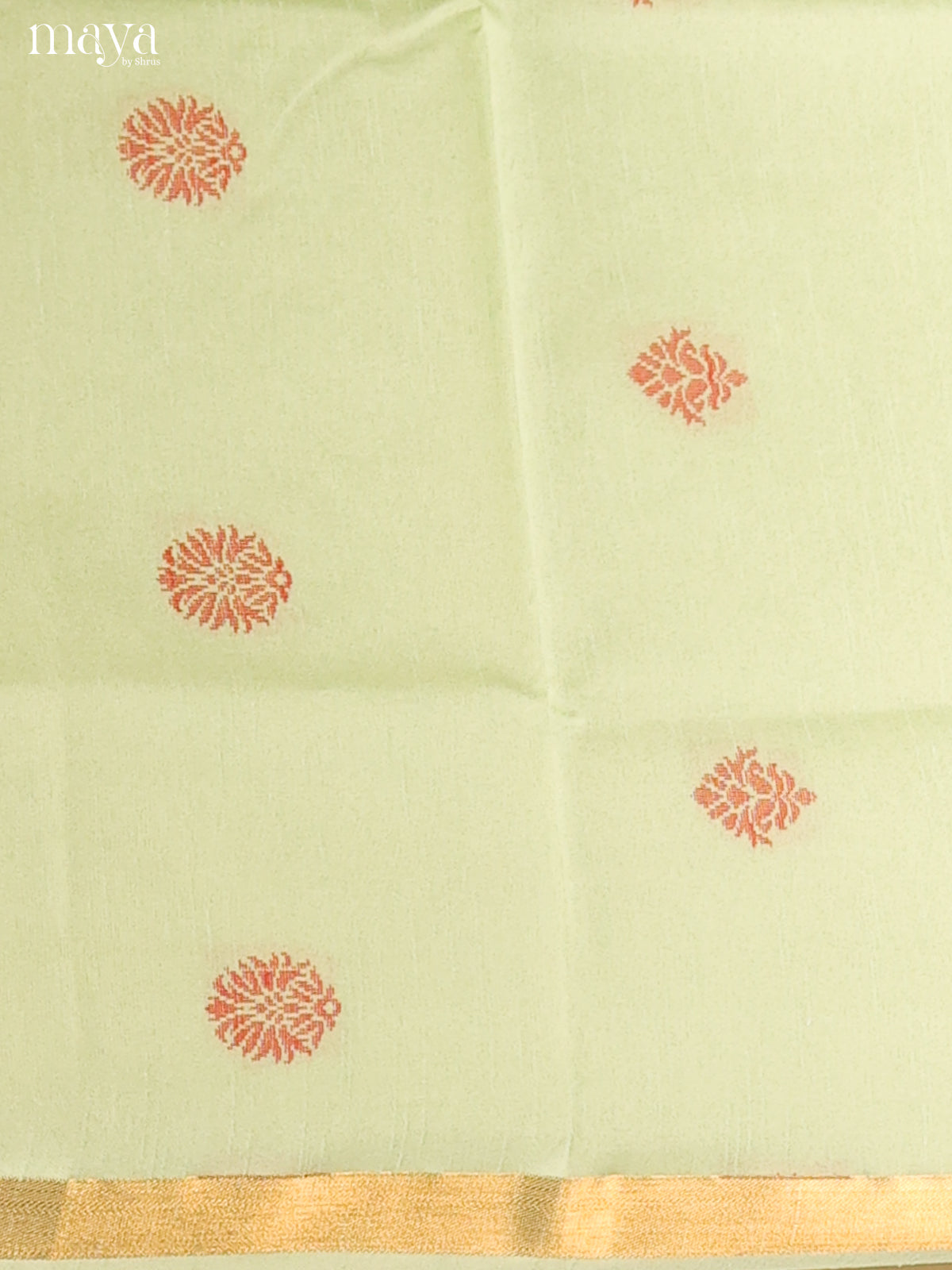 Pista Green & Brick - Semi rawsilk salwar