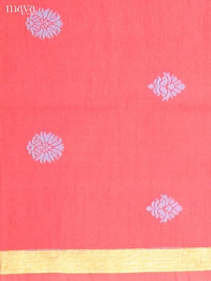 Red & Blue - Semi rawsilk salwar