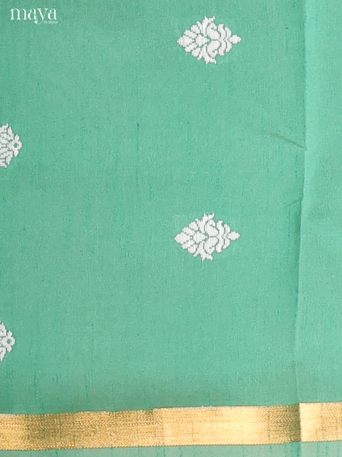 Green & Cream - Semi rawsilk salwar