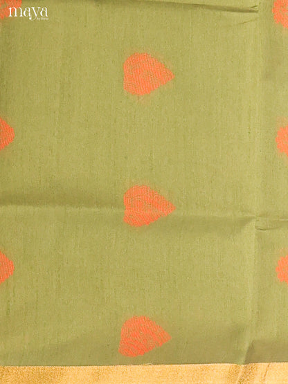 Green & Peach - Semi rawsilk salwar