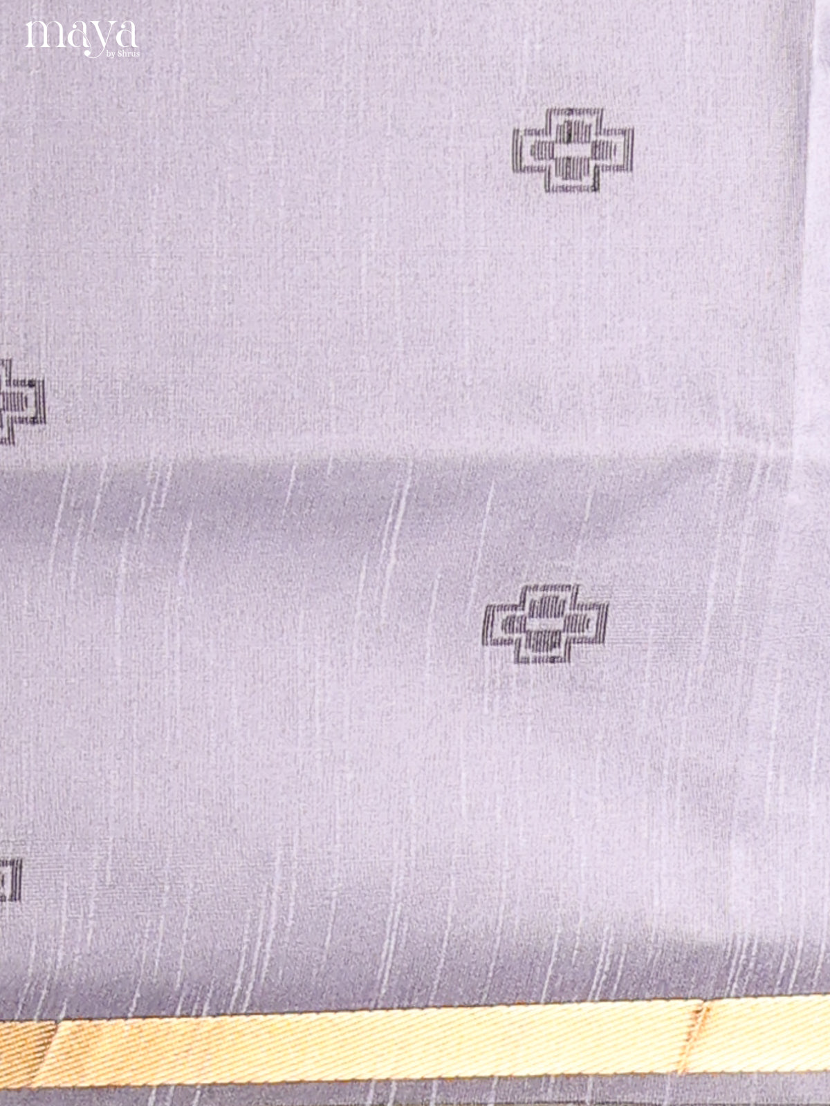 Lavender & Black - Semi rawsilk salwar