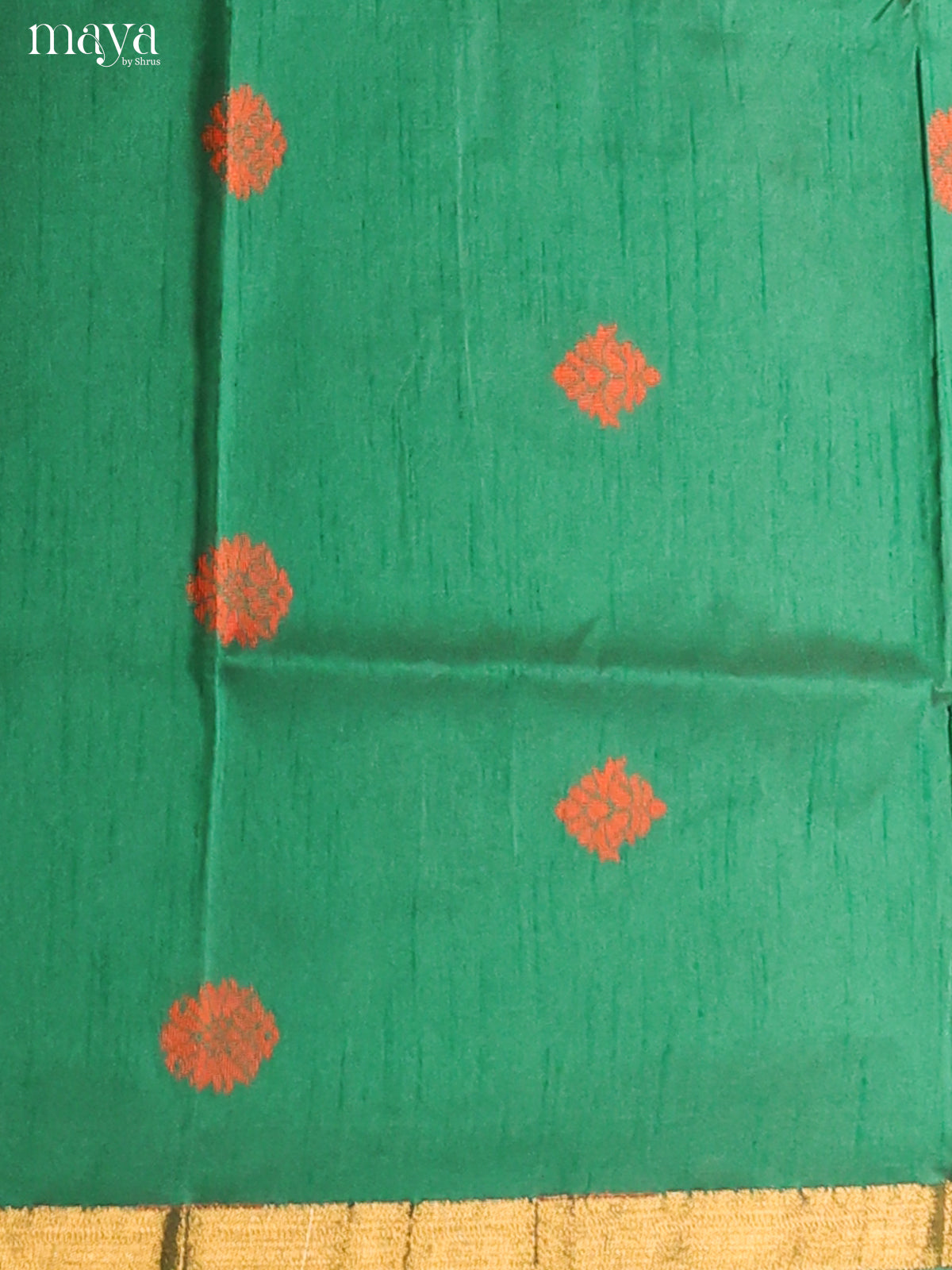 Green & Orange- Semi rawsilk salwar
