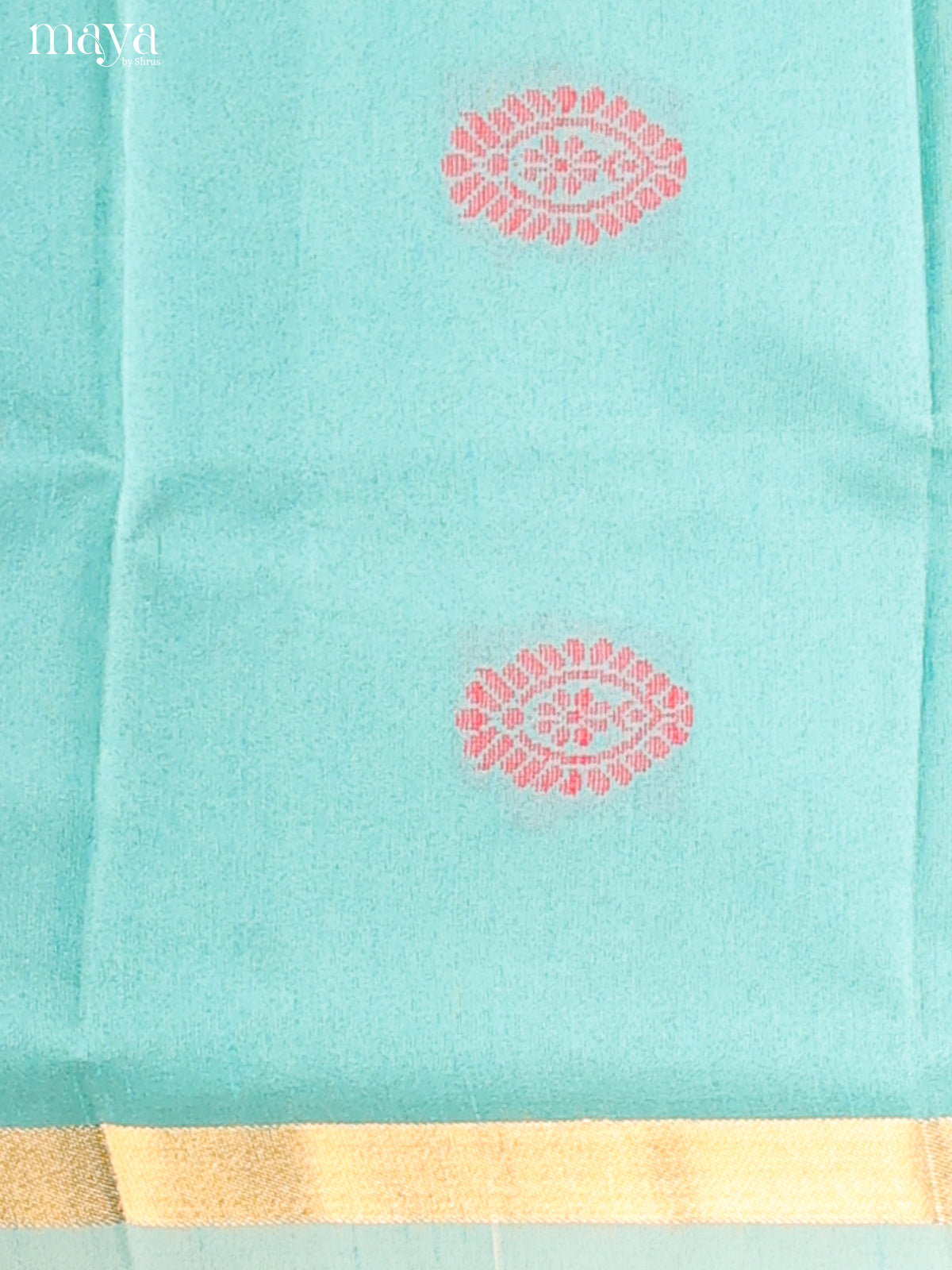 Pastel Blue & Reddish Pink - Semi rawsilk salwar