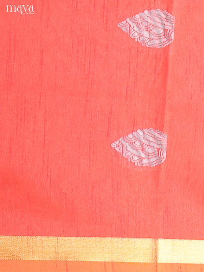 Red & White- Semi rawsilk salwar