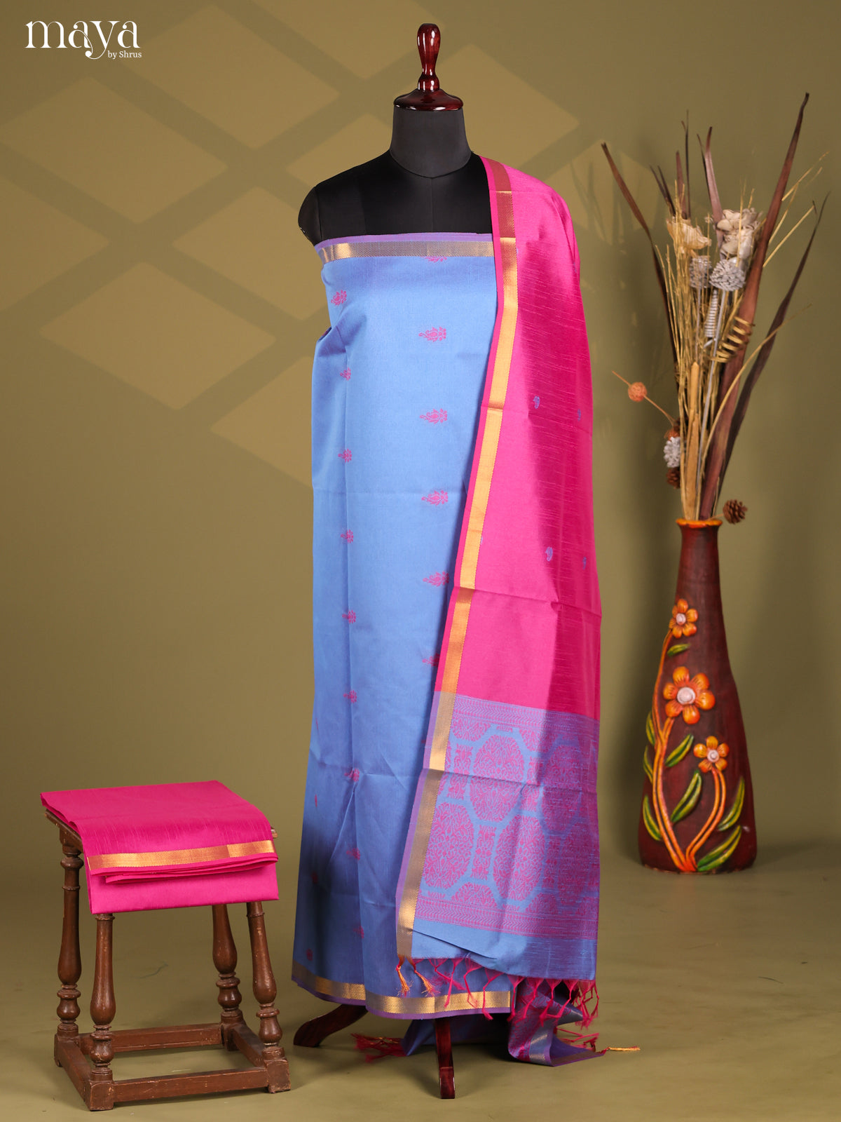 MDF21100 - Semi rawsilk salwar