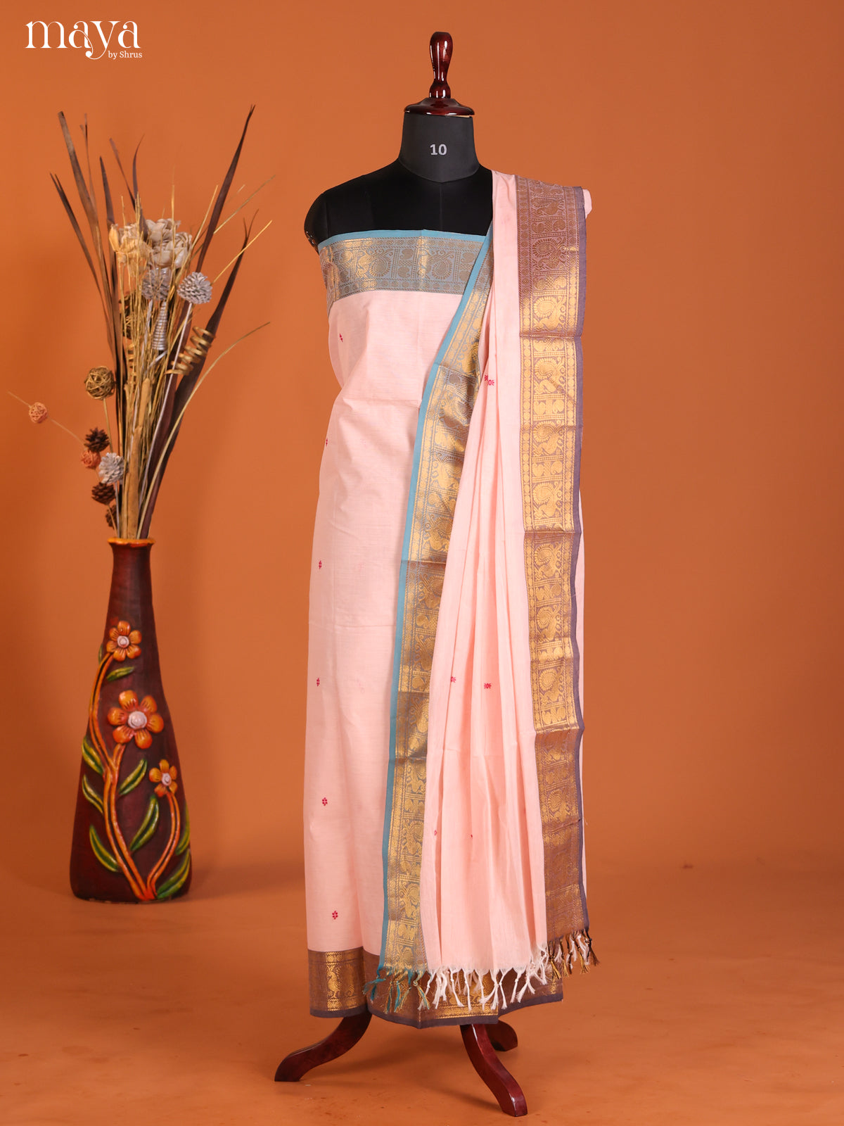 MDF26001-chettinad top & dupatta combo
