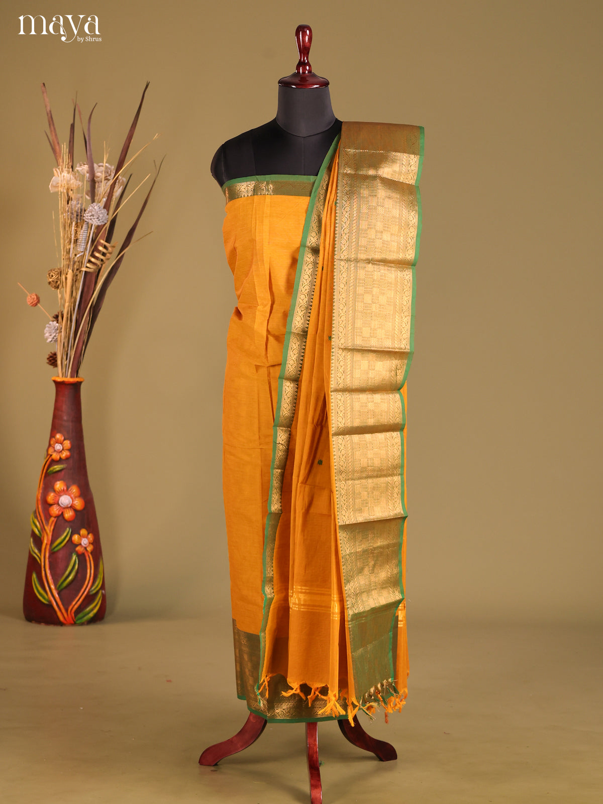 MDG25024-chettinad top & dupatta combo