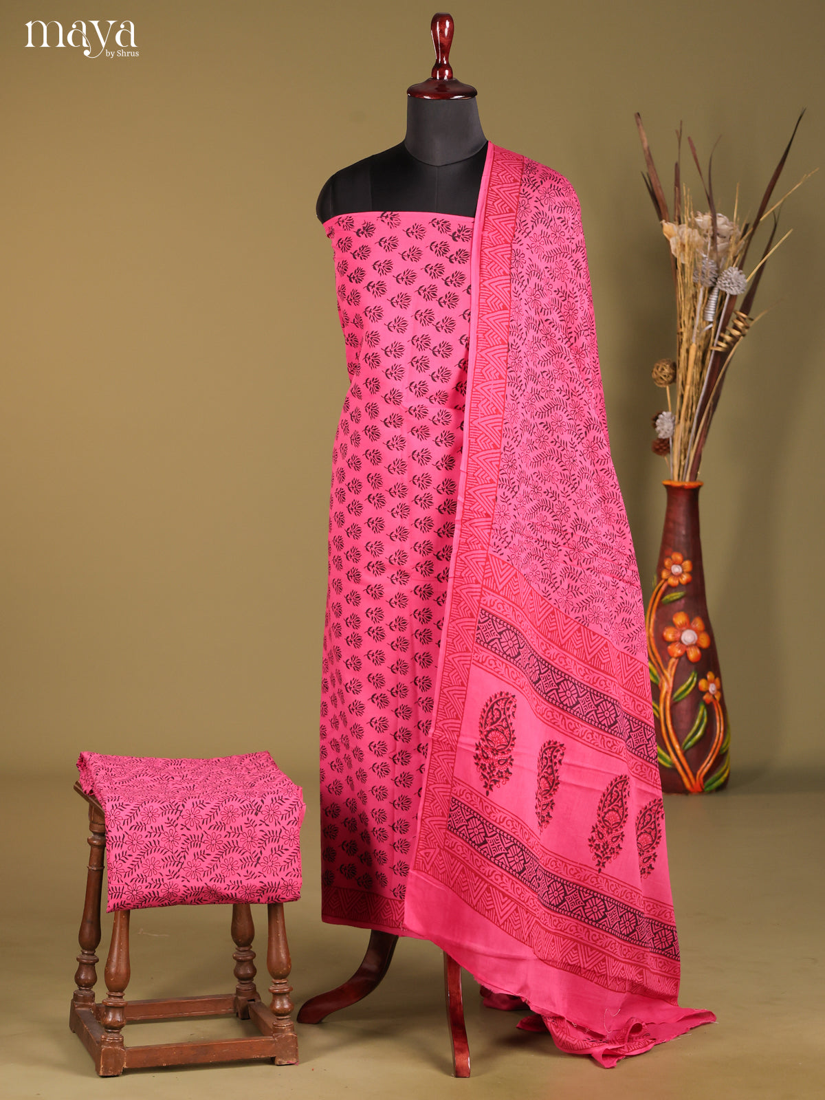 MDG28006-Bagh Cotton Salwar Unstich