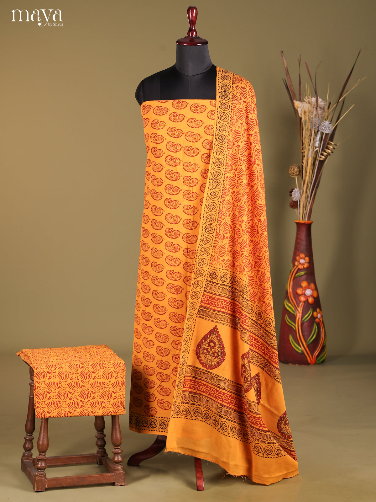 MDG28011-Bagh Cotton Salwar Unstich