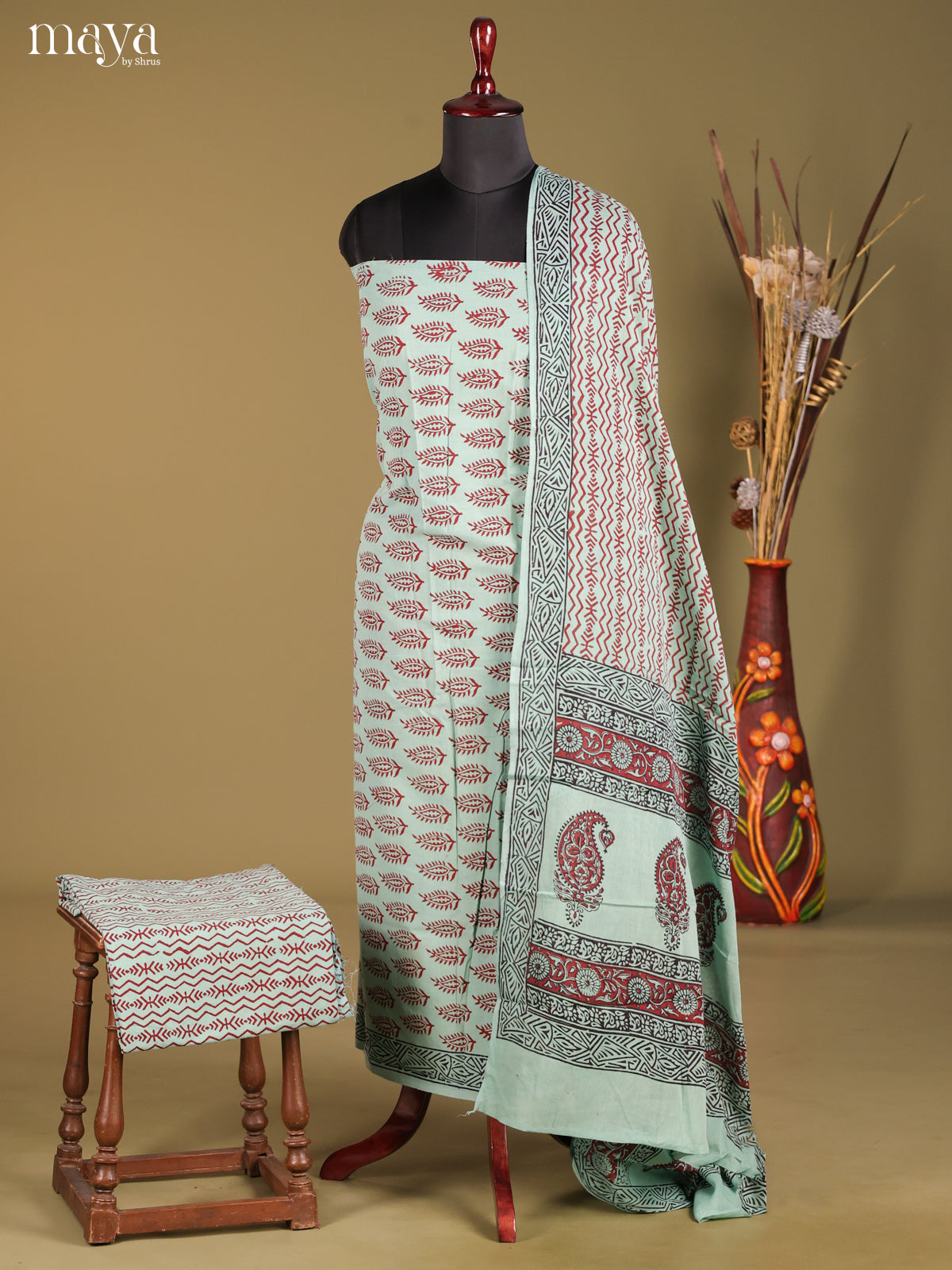 MDG28012-Bagh Cotton Salwar Unstich