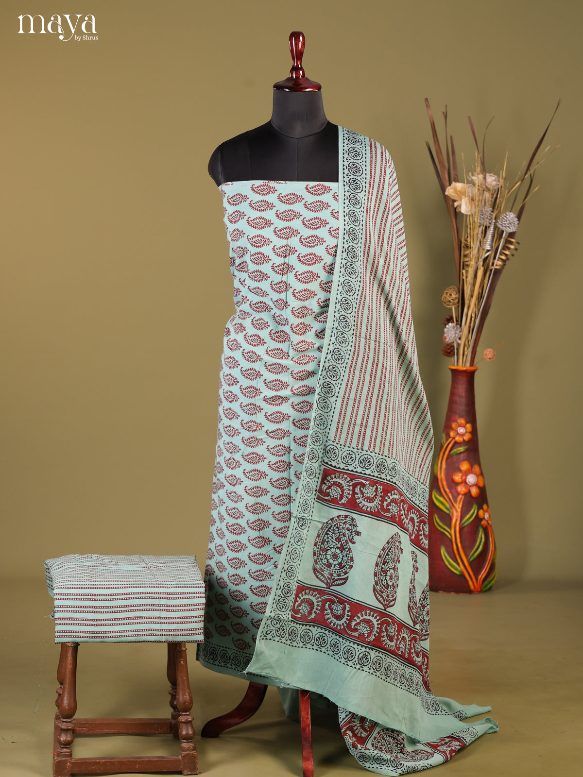 MDG28013-Bagh Cotton Salwar Unstich